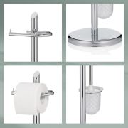 Ken toiletborstel en toiletrolhouder